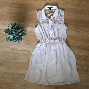 Collared dress with lace detailing from Forever 21